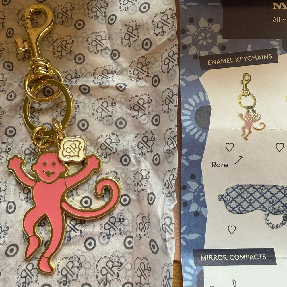 Roller Rabbit x Target Rare Pink Monkey Keychain from Mystery Box - Picture 4 of 6
